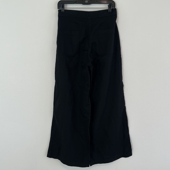 Maharishi Linen Blend Black Wide Leg Pants - Picture 6 of 11